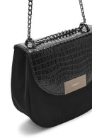 Women's Black Printed Crossbody Bag | Derimod