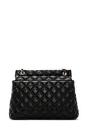 Women's Black Long Strap Quilted Shoulder Bag | Derimod