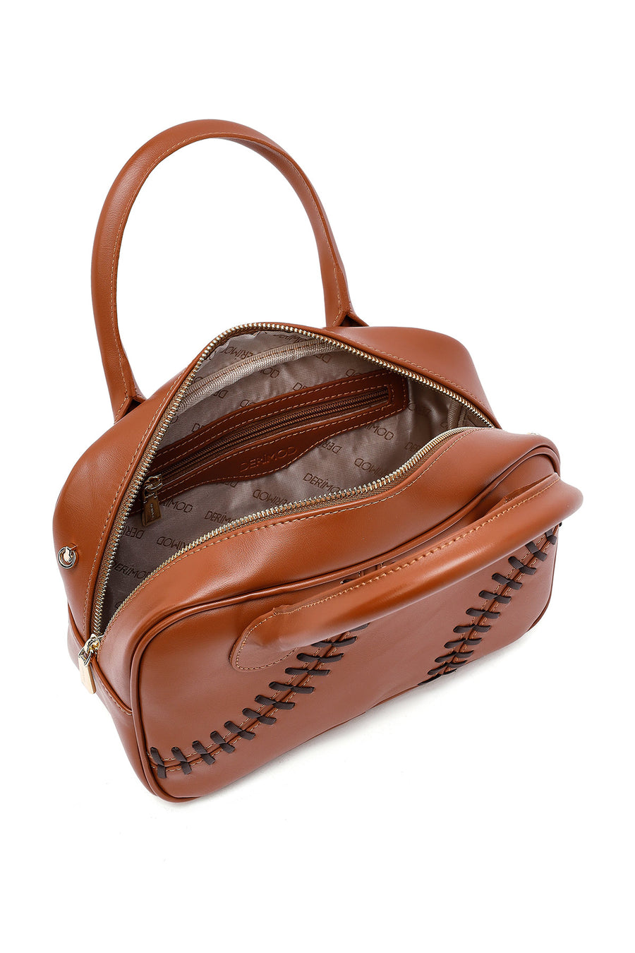 Women's Brown Long Strap Classic Handbag