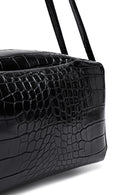 Kadın Siyah Kroko Desenli Omuz Çantası | Derimod