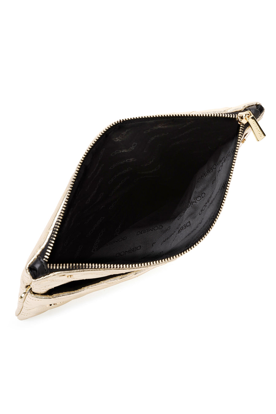 Women's Gold Long Chain Strap Quilted Clutch Bag