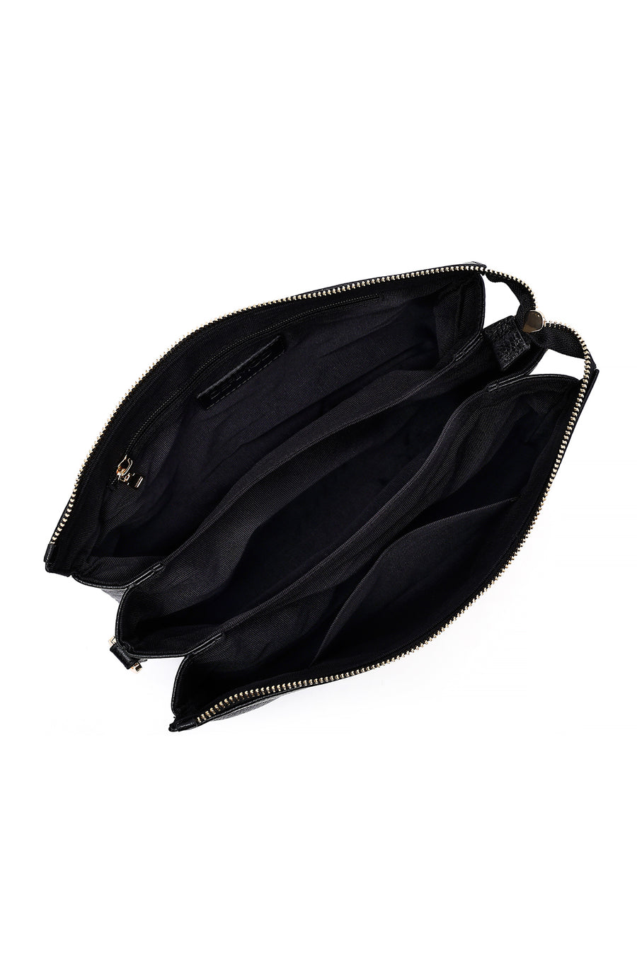 Woman Black Long Strap Leather Shoulder bag