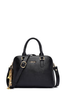 Woman Black Long Strap Leather Classic Handbag | Derimod