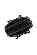 Woman Black Long Strap Leather Classic Handbag | Derimod