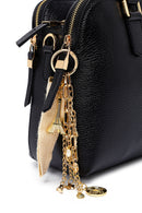 Woman Black Long Strap Leather Classic Handbag | Derimod