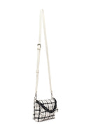 Women's White Long Strapped Patterned Fabric Crossbody Bag | Derimod