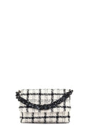 Women's White Long Strapped Patterned Fabric Crossbody Bag | Derimod
