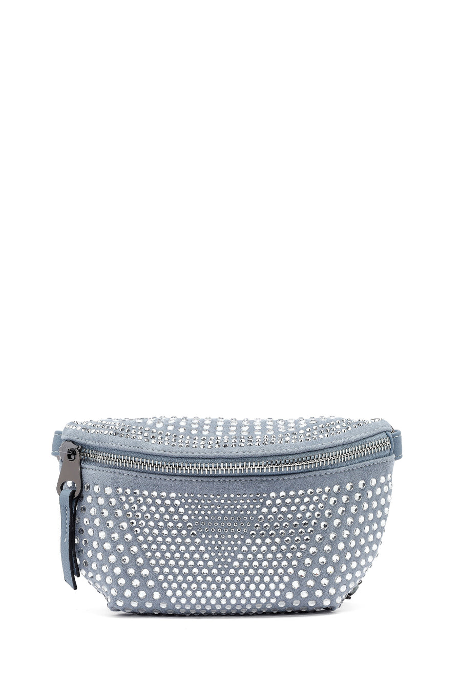 Women's Blue Long Strap Stone Crossbody Bag