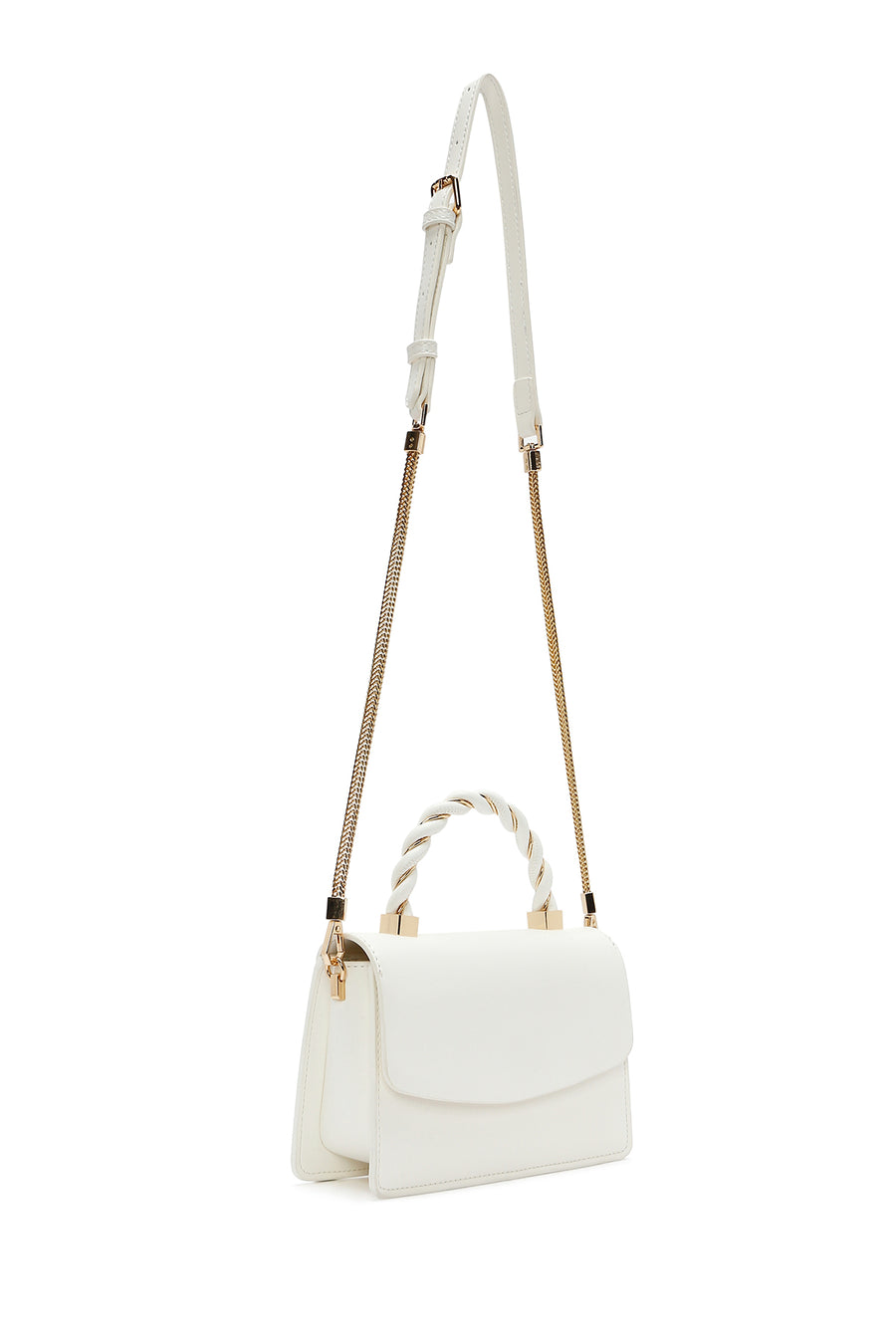 Women's White Long Strap Crossbody Bag