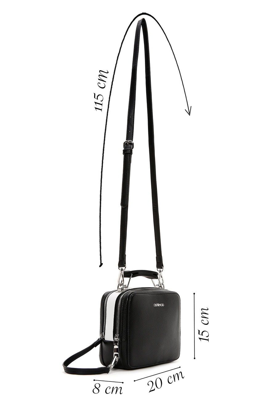 Women's Black Long Strap Crossbody Bag