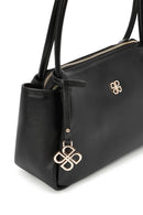 Women's Black Classic Leather Shoulder Bag | Derimod