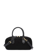 Women's Black Long Strap Suede Leather Handbag | Derimod