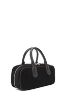 Women's Black Long Strap Suede Leather Handbag | Derimod