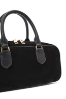 Women's Black Long Strap Suede Leather Handbag | Derimod