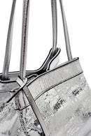 Women's Silver Mini Evening Handbag | Derimod