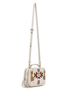 Women's Cream Printed Long Strap Crossbody Bag | Derimod