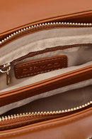 Women's Brown Long Strap Patterned Handbag | Derimod