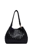 Women's Black Braided Shoulder Bag | Derimod