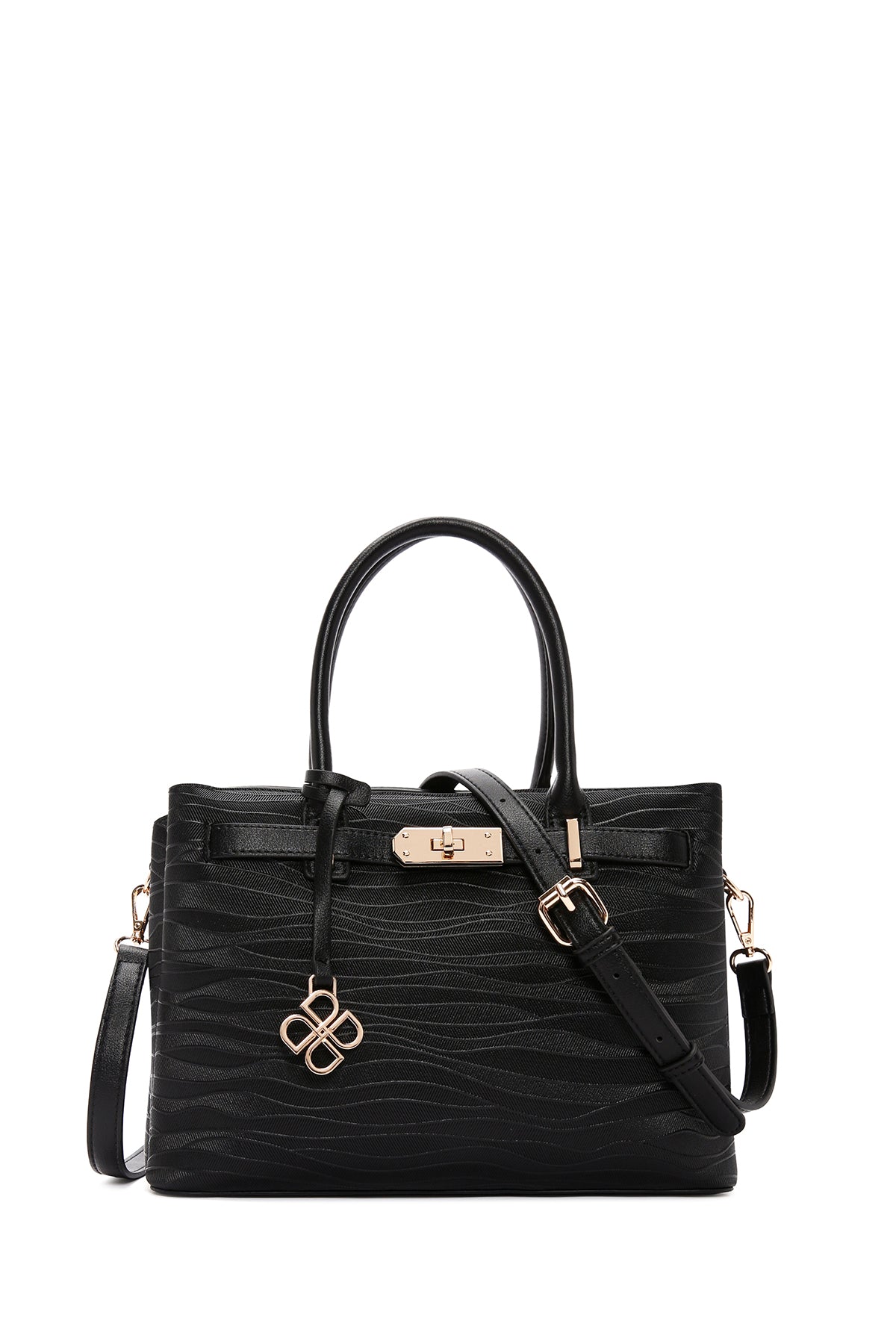 Women's Black Long Strap Printed Shoulder Bag 25SBD283026 | Derimod