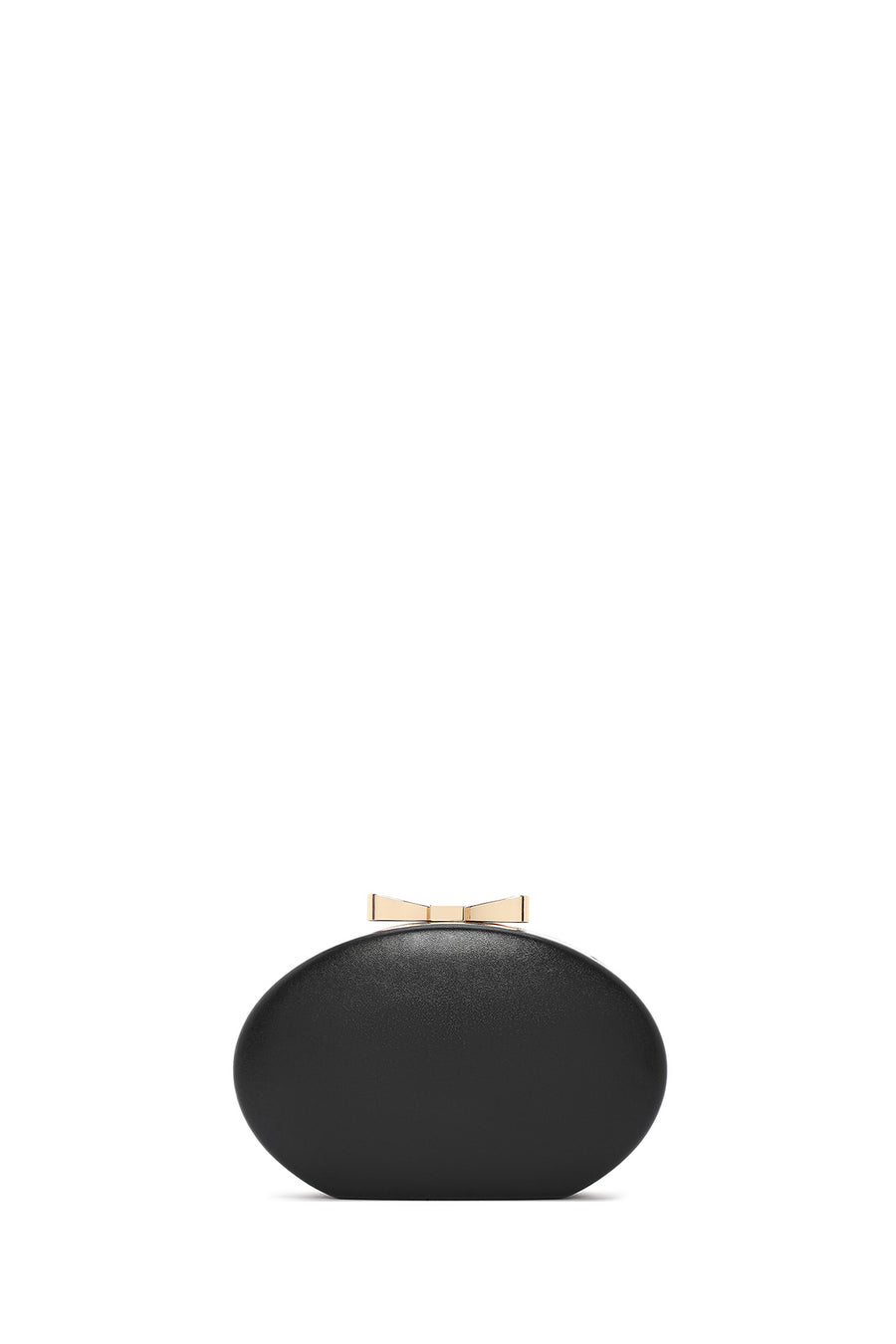 Woman Black Long Strap Mini Clutch Evening Bag