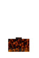 Women's Leopard Long Chain Strap Evening Mini Box Bag | Derimod