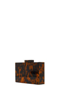 Women's Leopard Long Chain Strap Evening Mini Box Bag | Derimod