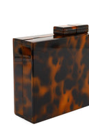 Women's Leopard Long Chain Strap Evening Mini Box Bag | Derimod