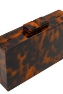 Women's Leopard Long Chain Strap Evening Mini Box Bag | Derimod