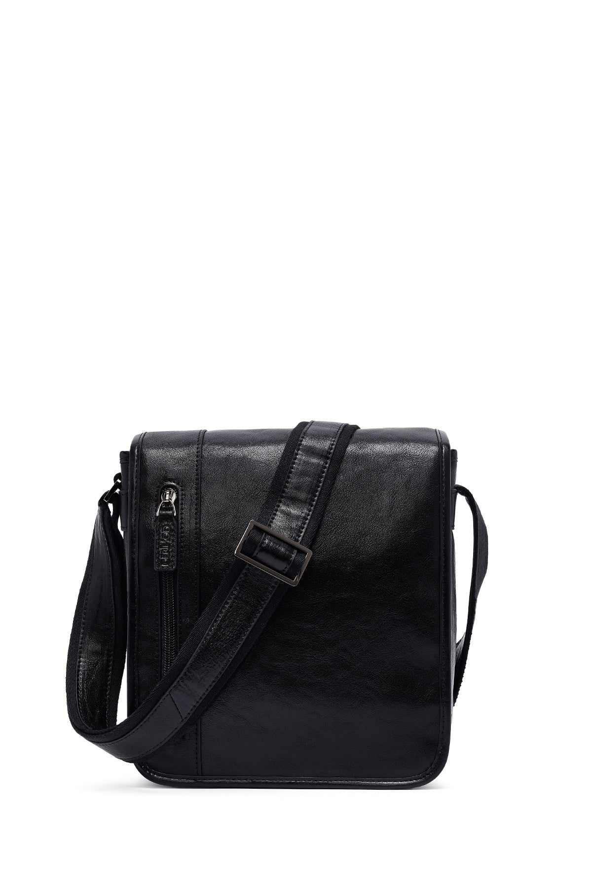 Men's Black Long Strap Leather Messenger Bag 25SBD3016FT | Derimod