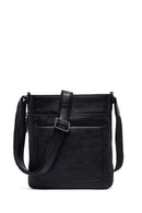 Men's Black Long Suspender Leather Messenger Bag | Derimod