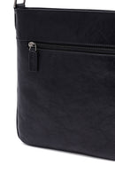 Men's Black Long Suspender Leather Messenger Bag | Derimod