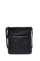 Men's Black Long Suspender Leather Messenger Bag | Derimod