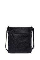 Men's Black Long Suspender Leather Messenger Bag | Derimod