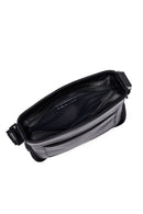 Men's Black Long Suspender Leather Messenger Bag | Derimod