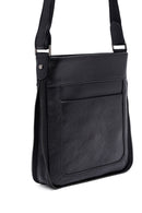 Men's Black Long Suspender Leather Messenger Bag | Derimod