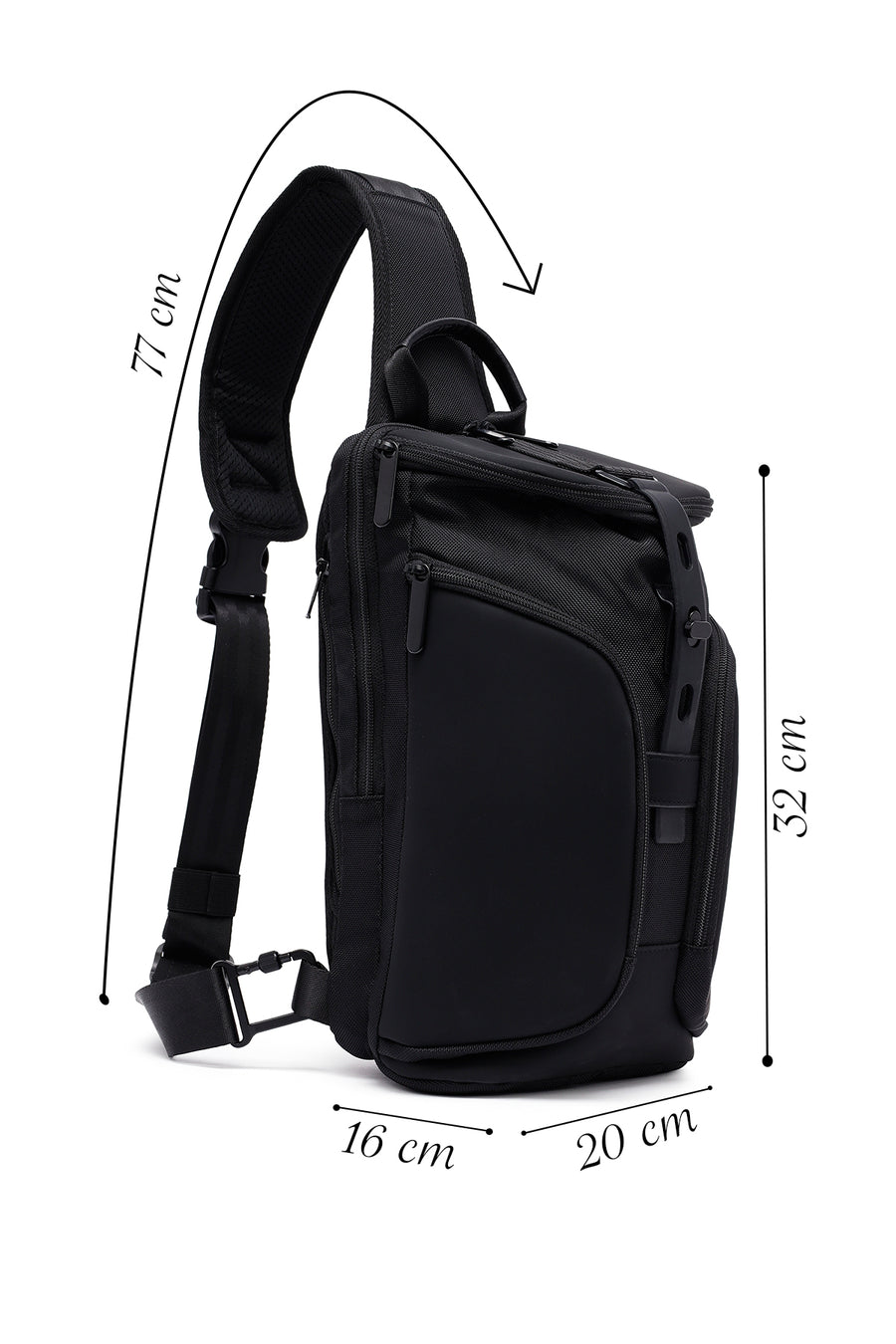 D-Pack Men Black Crossbody Bag
