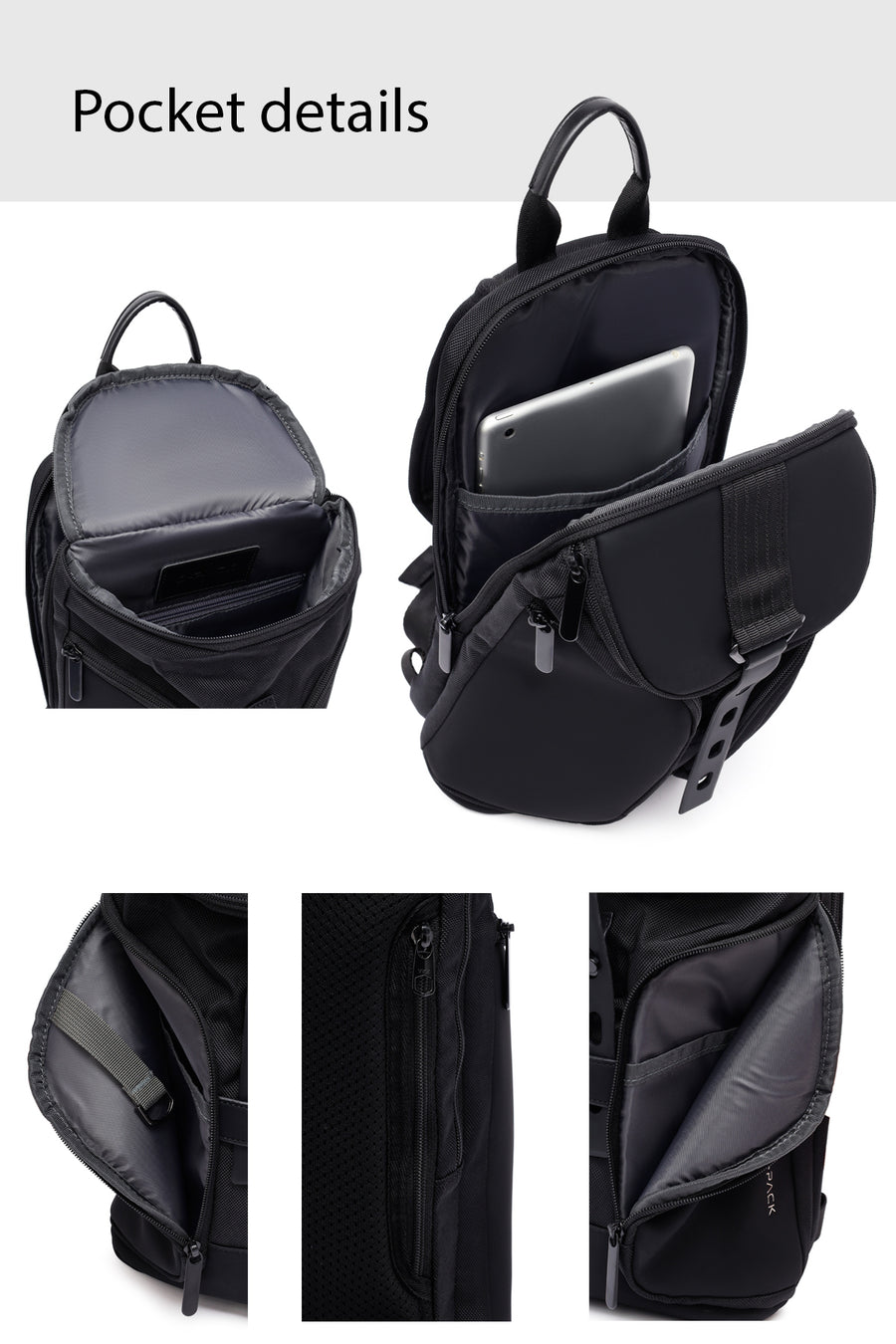 D-Pack Men Black Crossbody Bag
