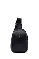 Male Black Leather Crossbody Bag | Derimod