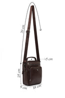 Men's Brown Long Strap Leather Handbag | Derimod