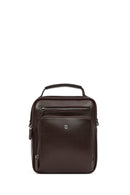 Men's Brown Long Strap Leather Handbag | Derimod