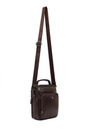 Men's Brown Long Strap Leather Handbag | Derimod