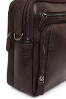 Men's Brown Long Strap Leather Handbag | Derimod