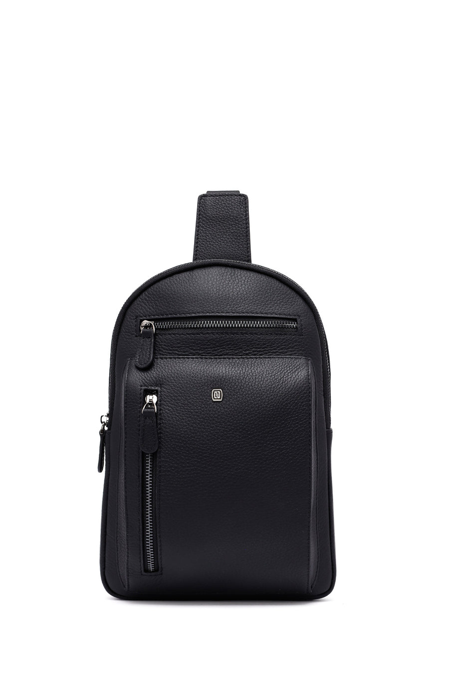 
Men's Black Leather Crossbody Bag
 25SBD3532FT | Derimod