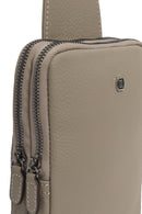 Men's Mink Mini Leather Crossbody Bag | Derimod