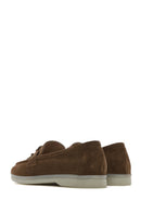 Women's Tan Accessorized Suede Leather Loafer | Derimod