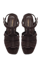 
Women's Brown Ankle Strap Suede Leather Sandal
 | Derimod