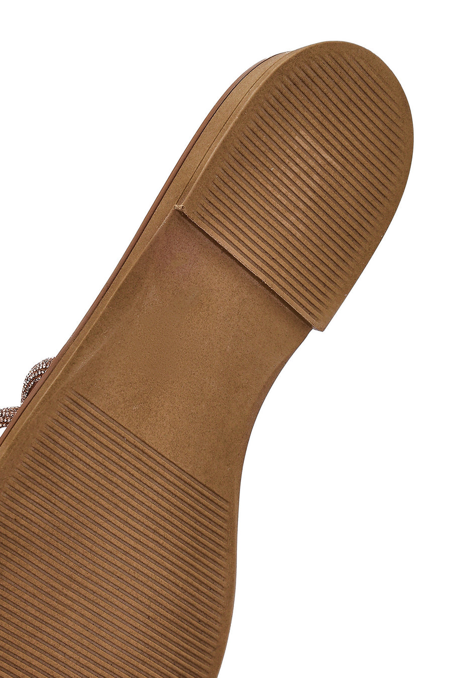 Women's Pink Stoned Leather Slippers