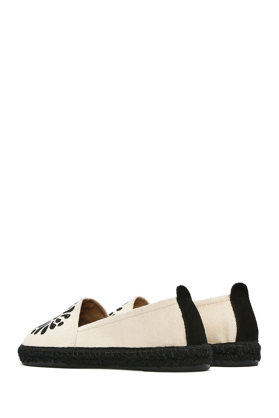 Kastamonu Stone Print Women's Black Patterned Espadrilles