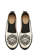 Kastamonu Stone Print Women's Black Patterned Espadrilles | Derimod