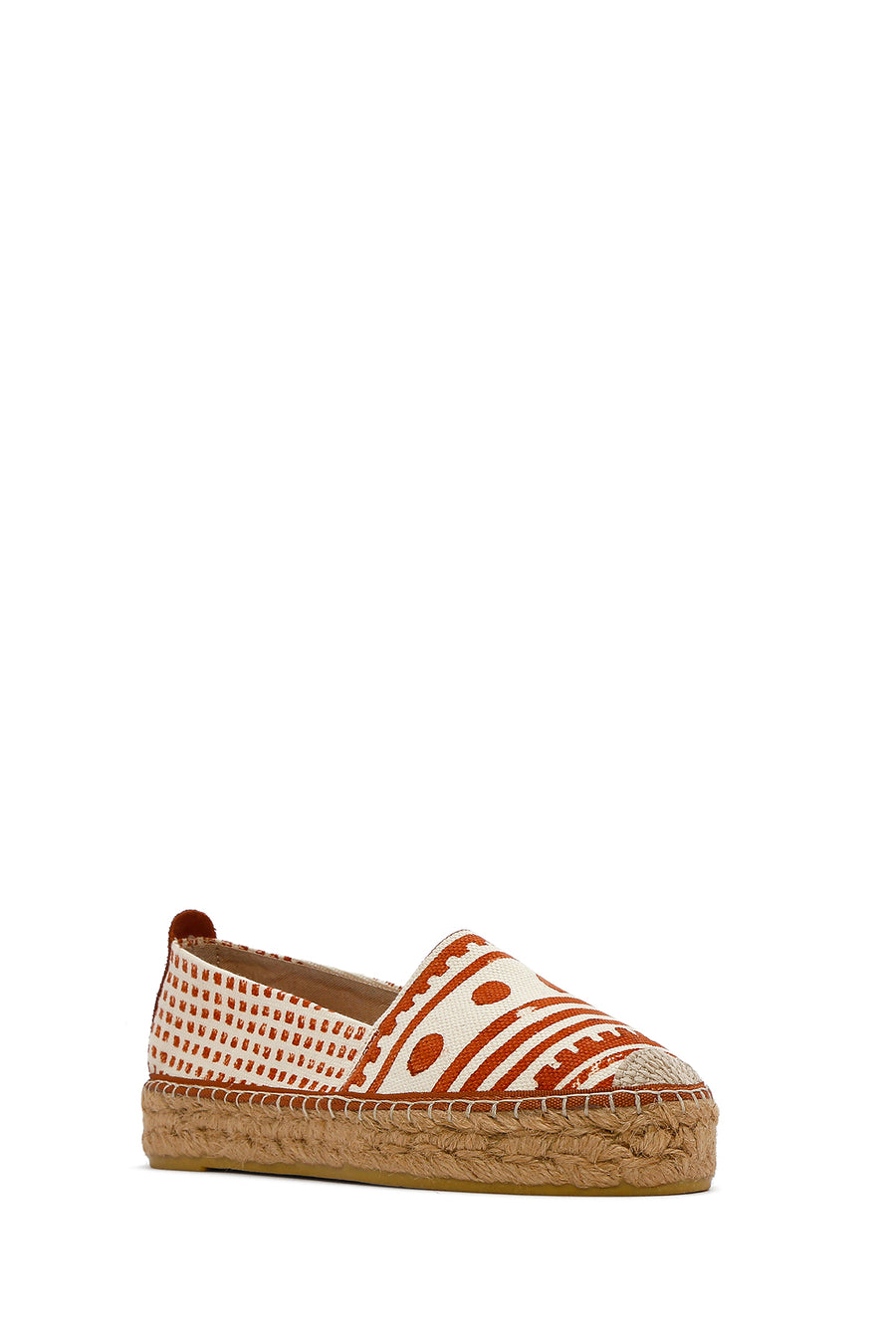 Kastamonu Stone Print Woman Tan Patterned Espadrilles